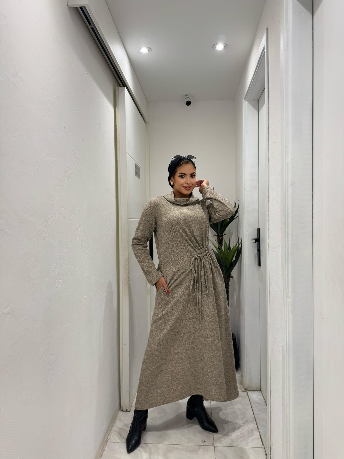 lightweight wool autumn dress